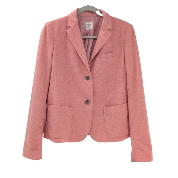 GAP Academy Heathered Pink Classic Button Down Blazer Jacket Pockets Size 10 - Picture 1 of 9